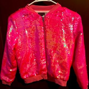 Girls Jojo Siwa sequin jacket size 7-8 hot pink